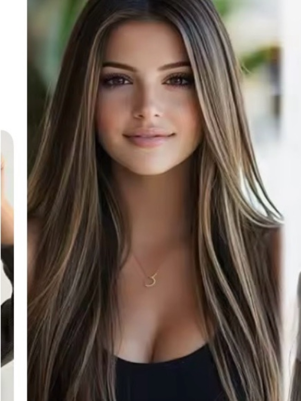 Jewish wig European Human hair dark with blonde highlights. Silk base